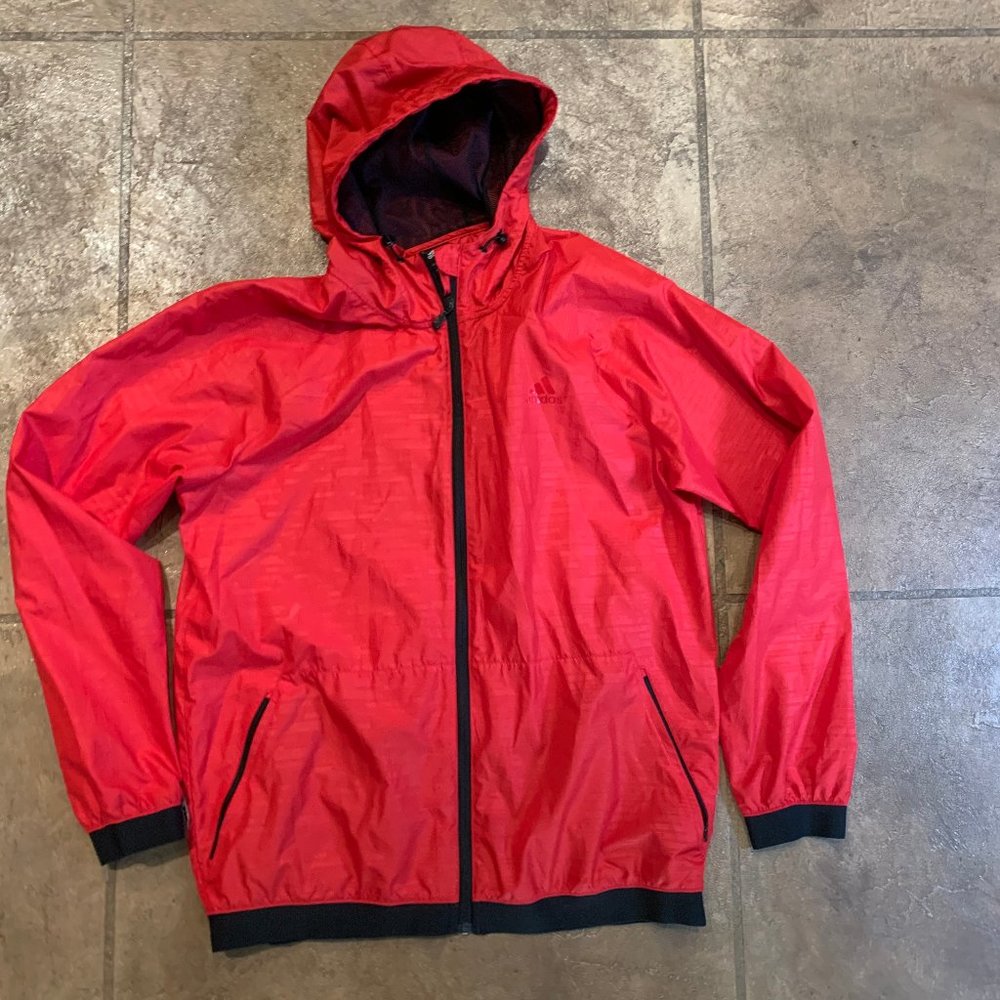 Adidas Athletic Jacket Wind Breaker Hooded Spring